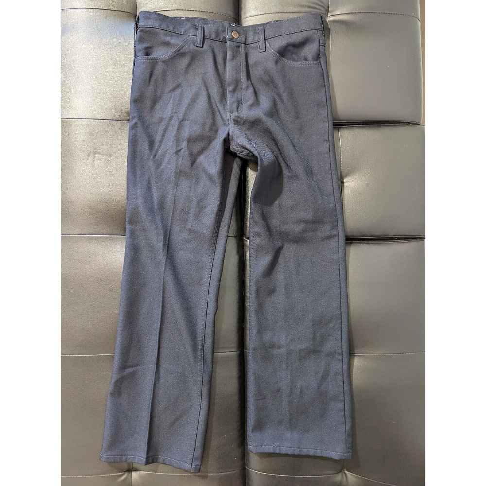 Wrangler Dress Jeans 35x30 Black Straight 82NV‎ Pleated Slacks American Denim